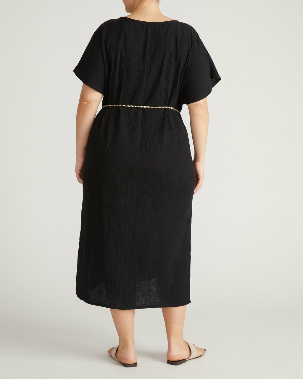 Luxe Cotton Gauze Beach Dress - Black | Universal Standard
