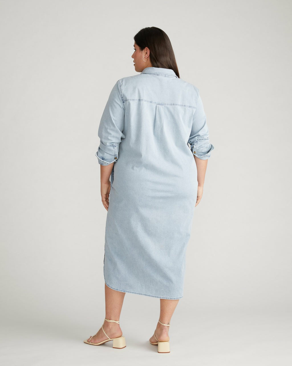Odeon Stretch Cotton Chambray Shirtdress - Heritage Blue | Universal Standard