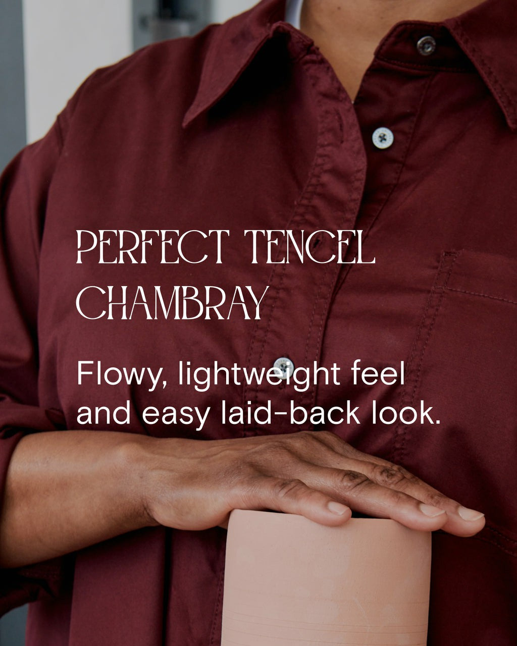 Perfect Tencel Chambray Sleeveless Shirt - Midnight Blue | Universal Standard