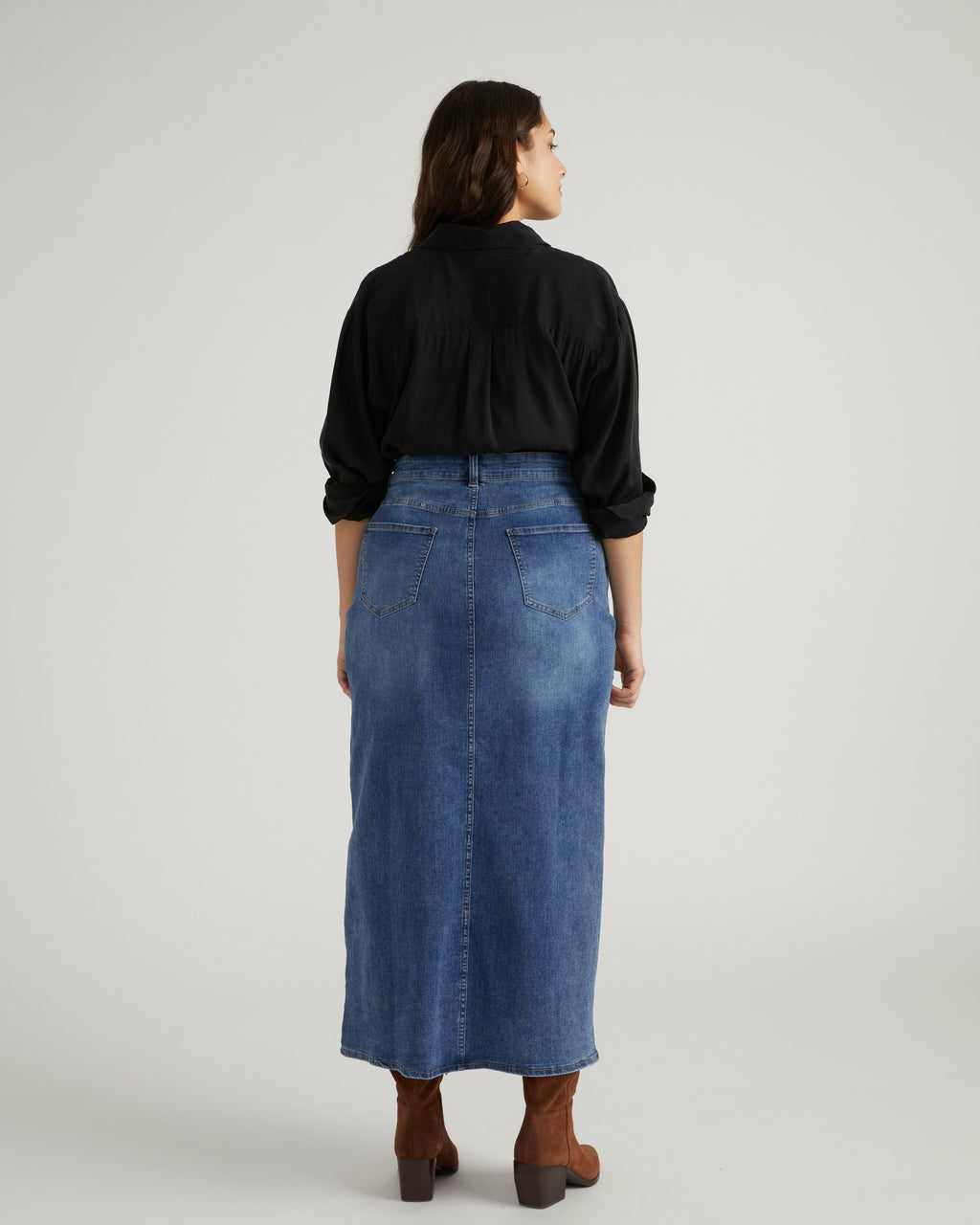 ComfortDenim Maxi Skirt - Western Blue Wash | Universal Standard