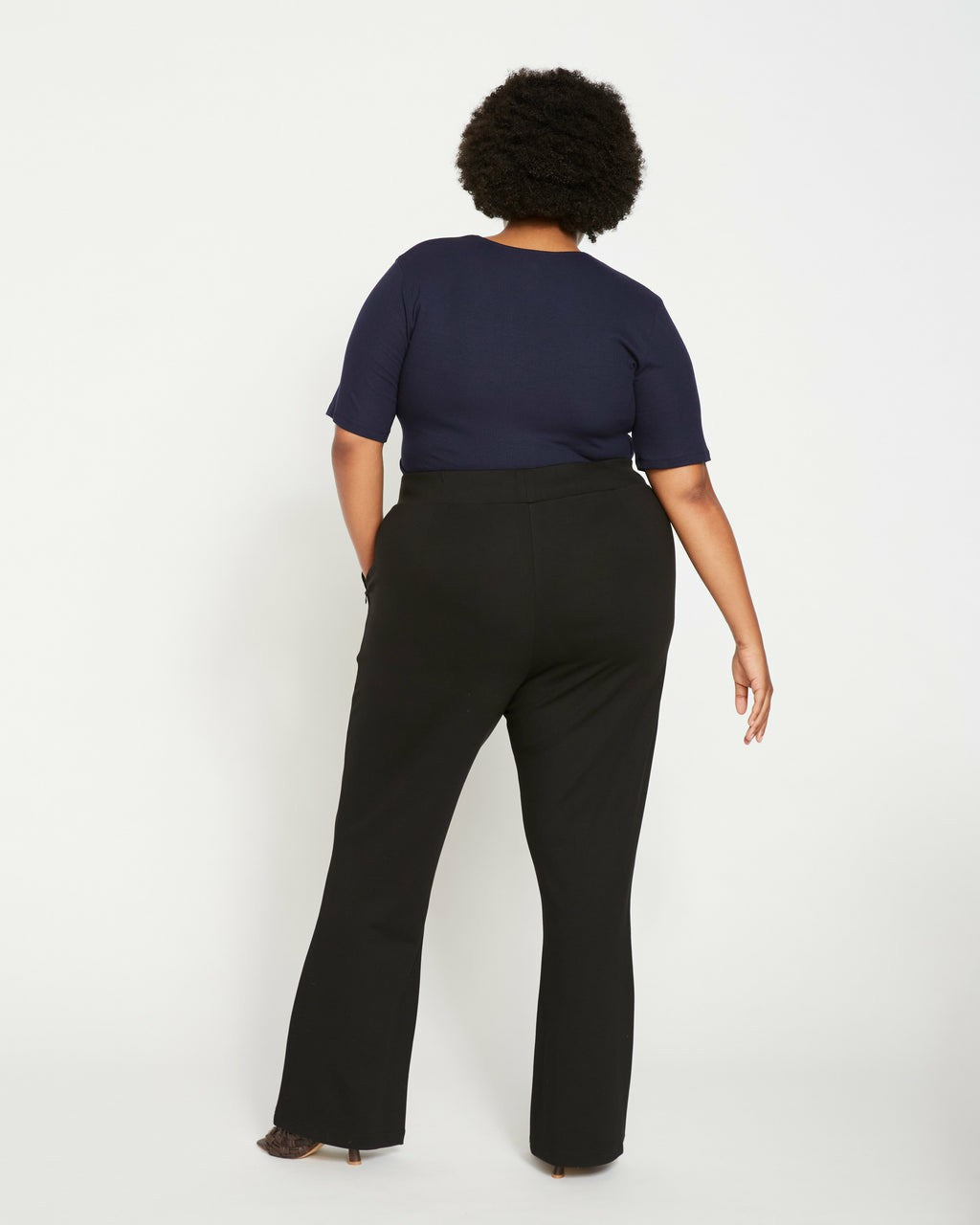 Pull On Bootcut Ponte Pants - Black | Universal Standard