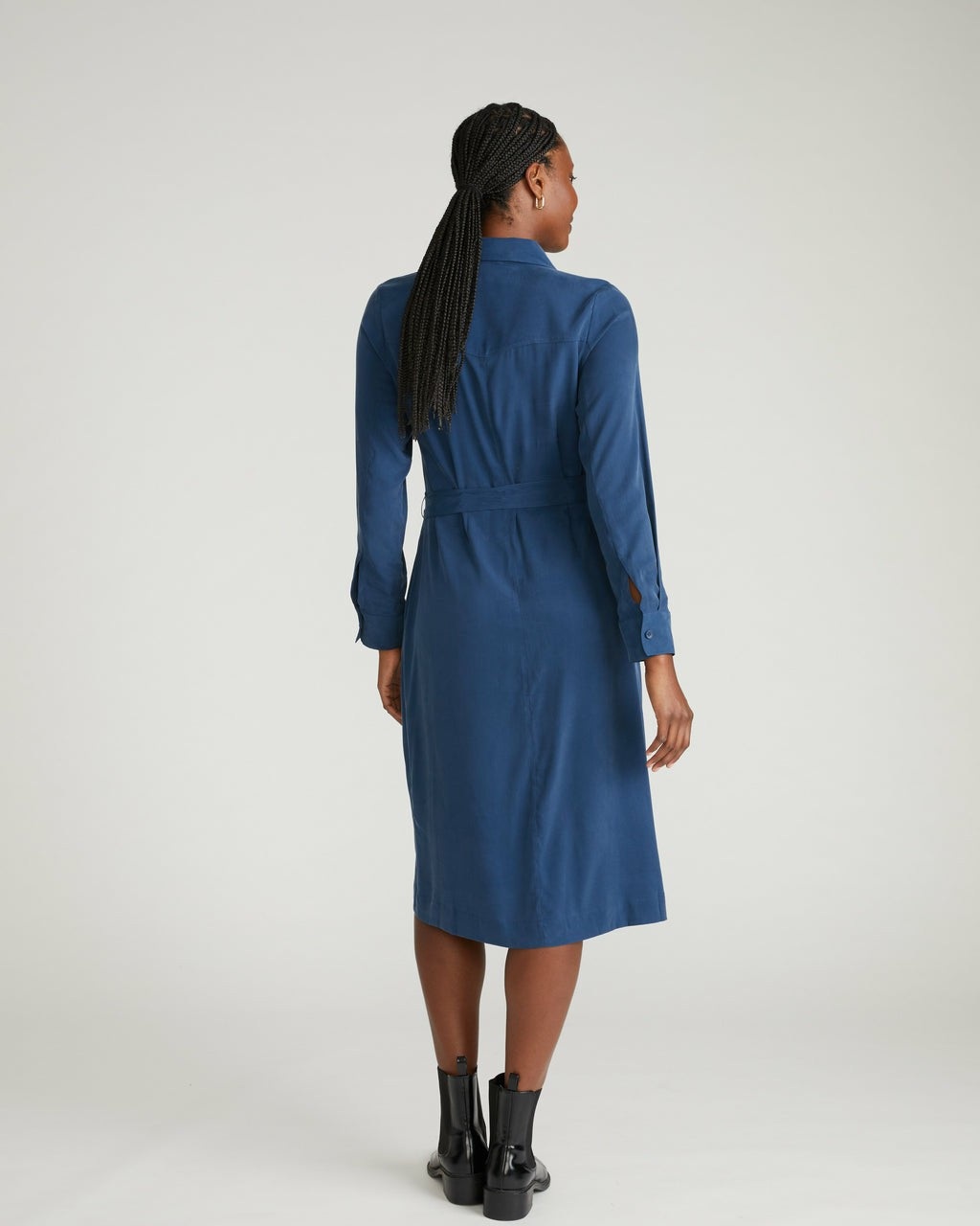 Cooling Stretch Cupro Savannah Dress - Pageant Blue | Universal Standard