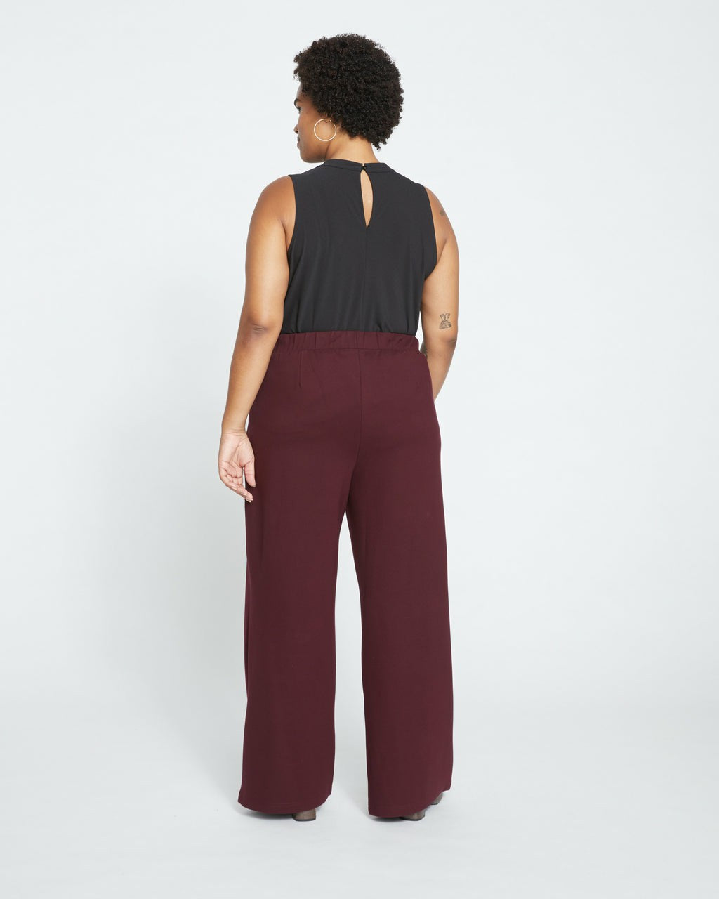 Stephanie Wide Leg Ponte Pants - Black Cherry | Universal Standard