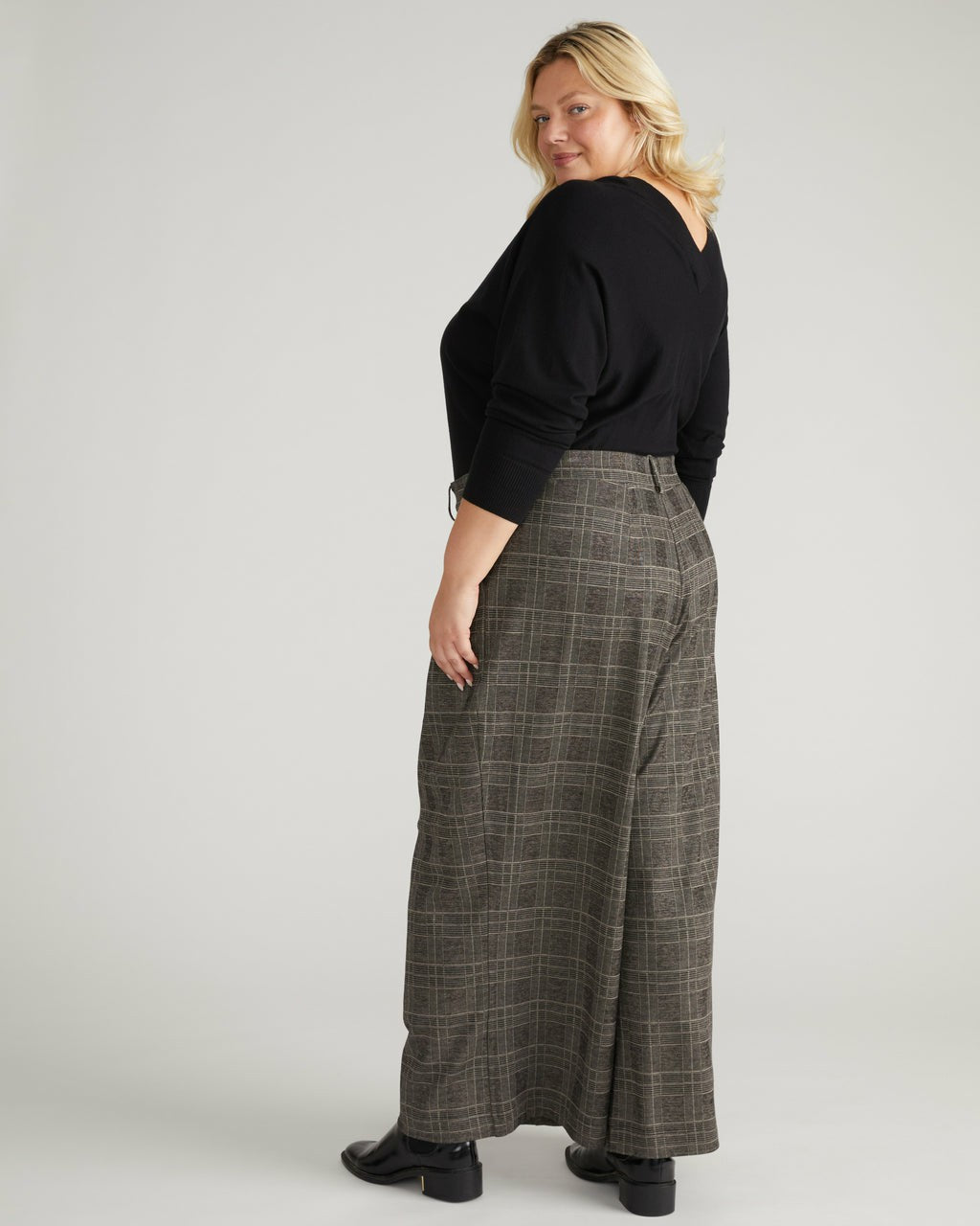 Palais Wide Leg Ponte Pants - British Plaid | Universal Standard