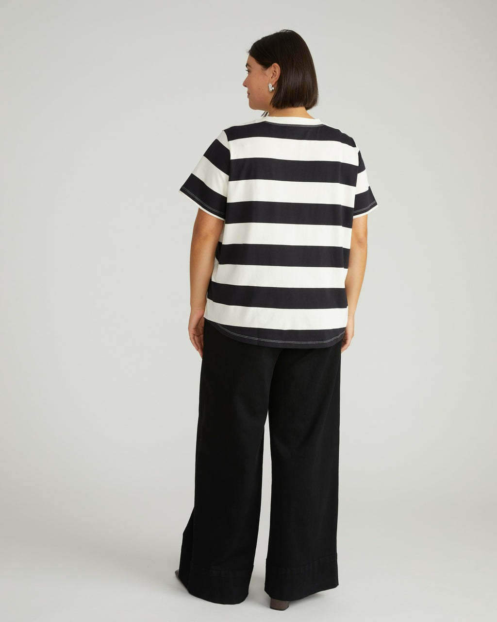 Breton Stripe Garcon Tee - Ecru/Black Rugby Stripe | Universal Standard