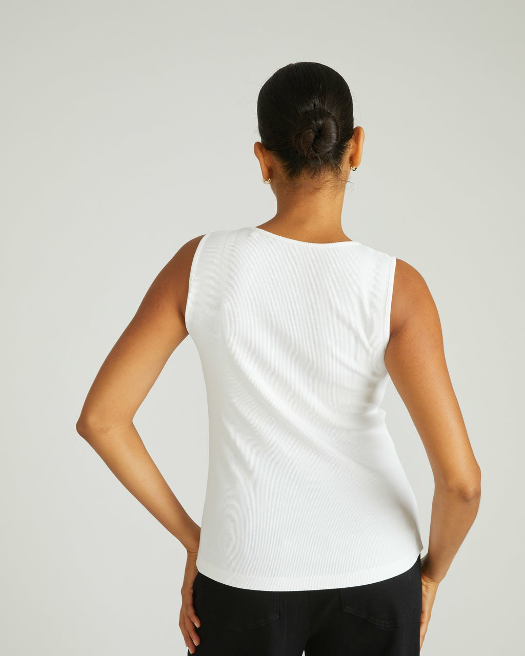 Daisy Ribbed Tank - White | Universal Standard