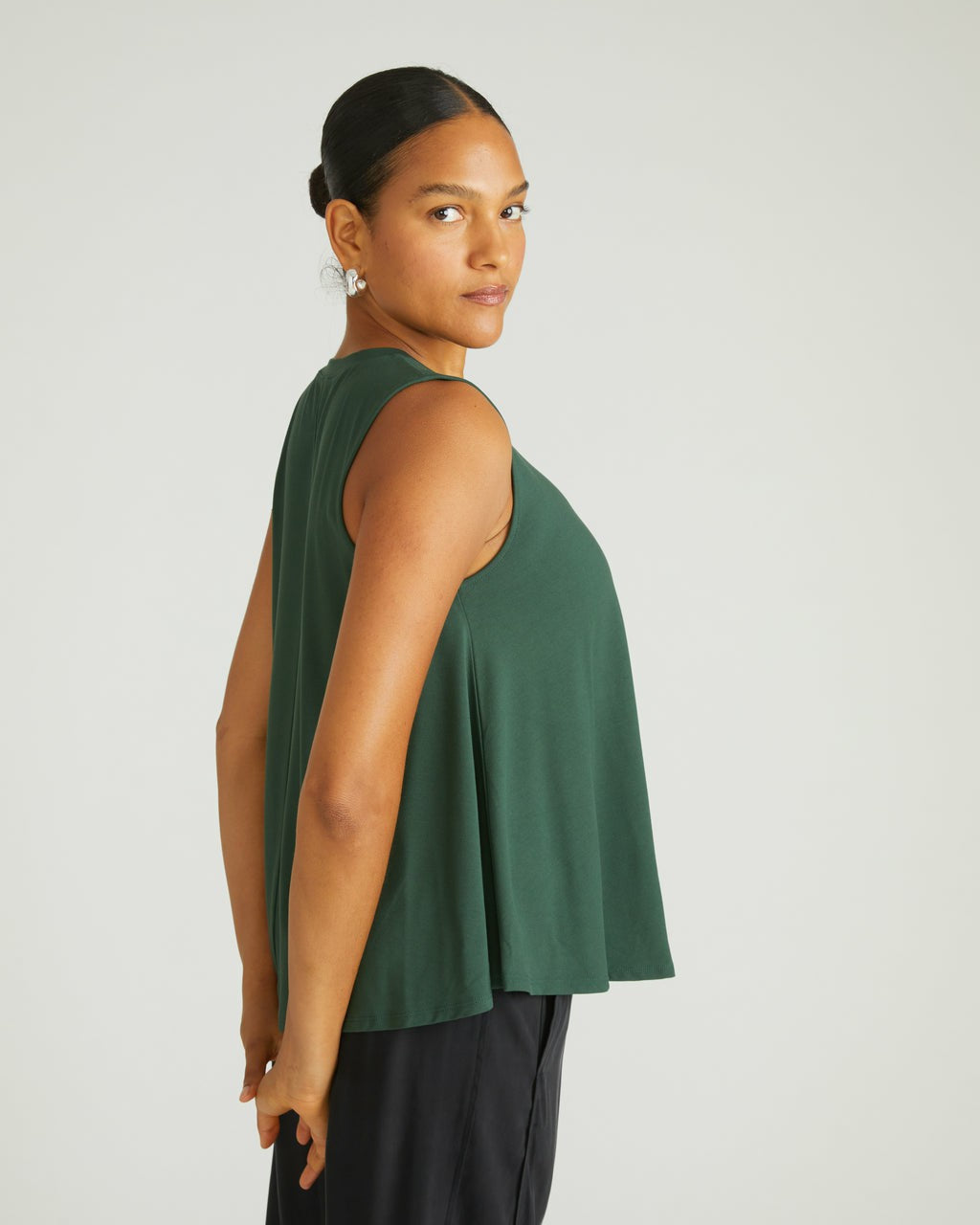 Heatwave Divine Jersey Flared Tank - Conifer | Universal Standard