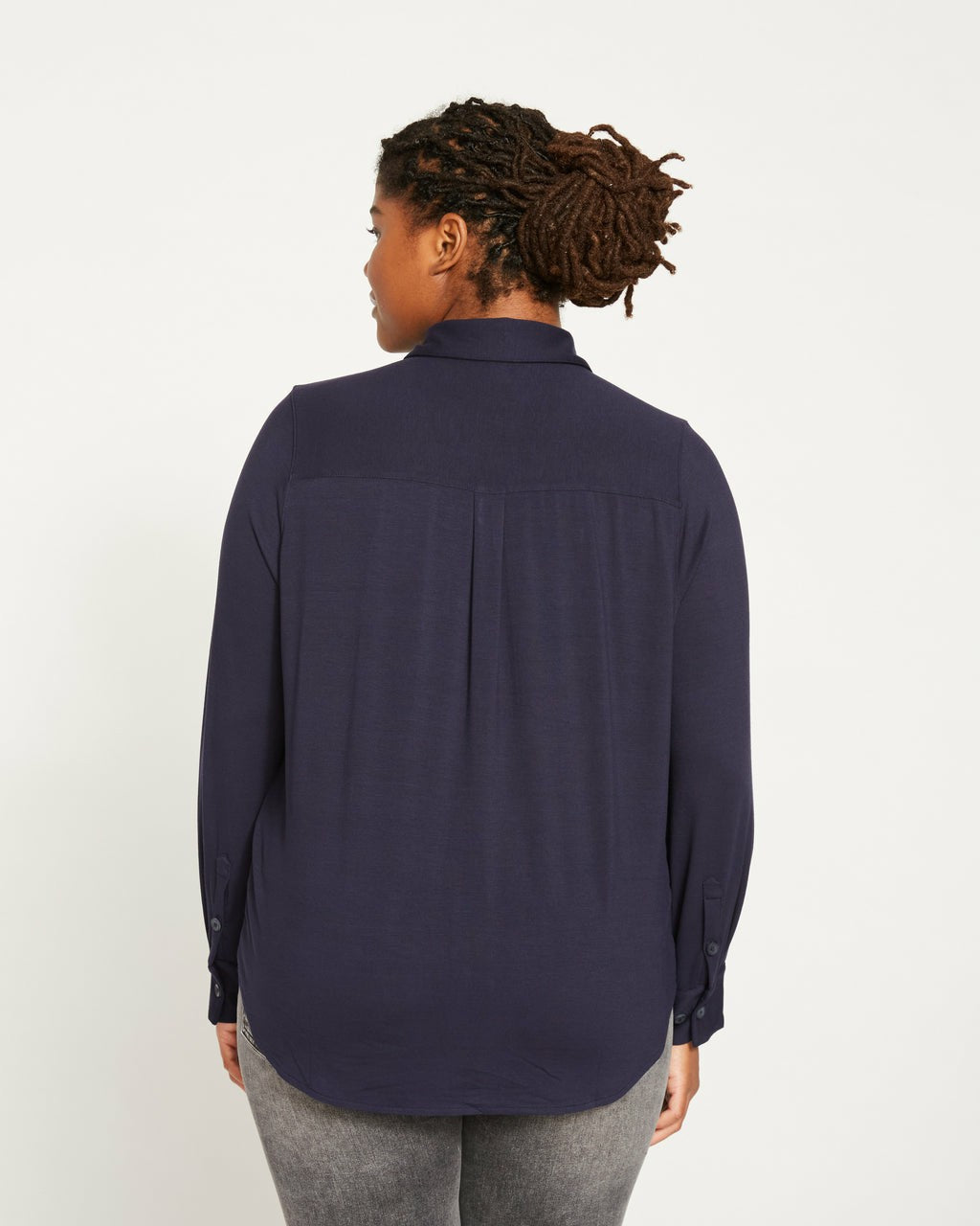 Elbe Liquid Jersey Shirt Classic Fit - Midnight | Universal Standard