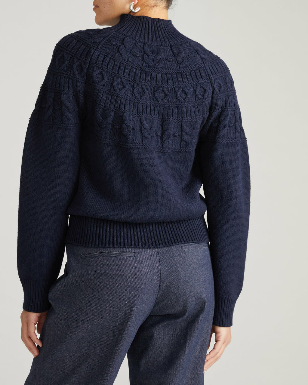 Safiya Cable Knit Sweater - Midnight | Universal Standard