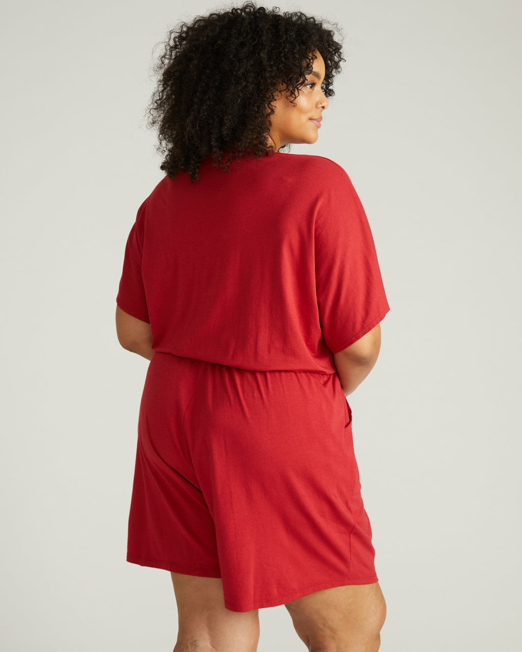 Nora Cross Front Romper - Raspberry | Universal Standard