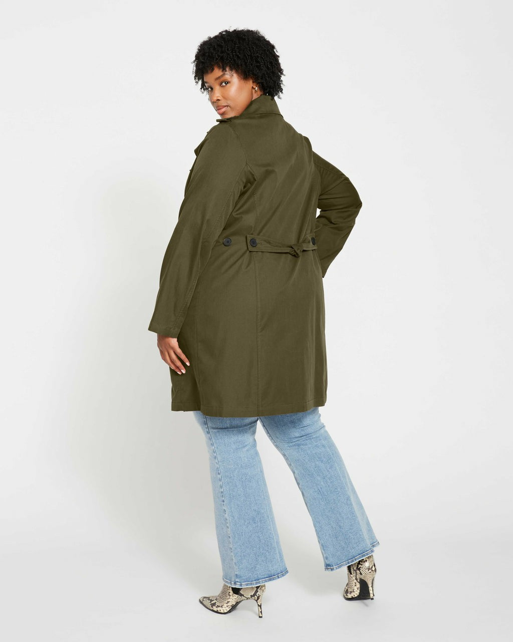 Derjon Trench Coat - Camo | Universal Standard