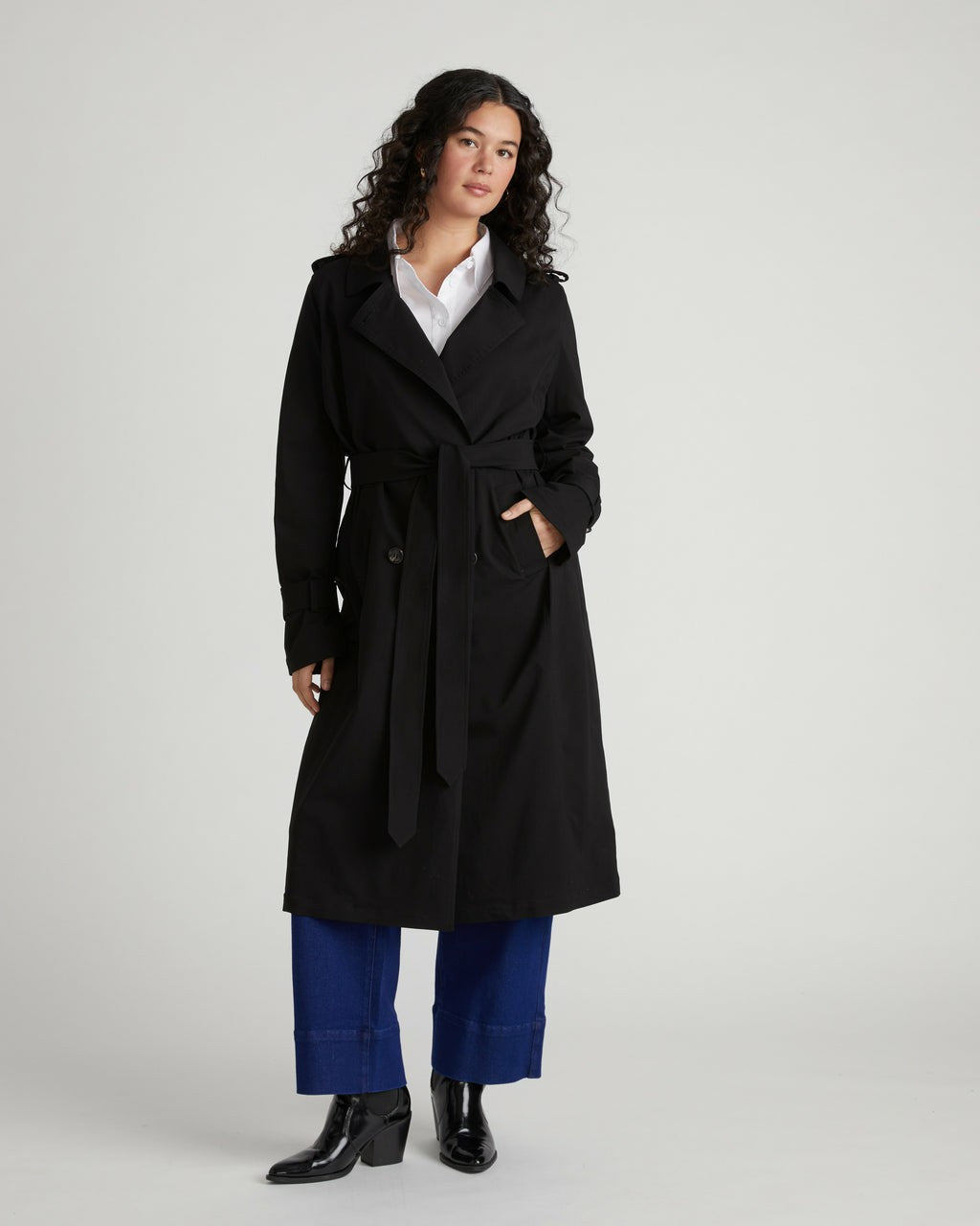 Henning x US Park Soft Trench - Black | Universal Standard