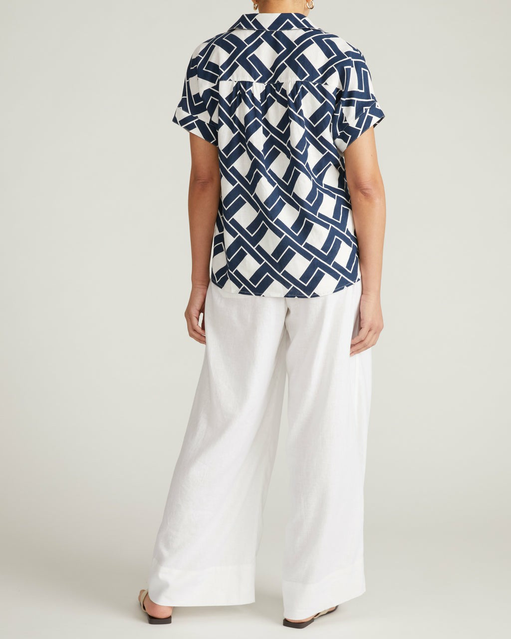 Marley Wide Leg Linen Blend Pants - White | Universal Standard