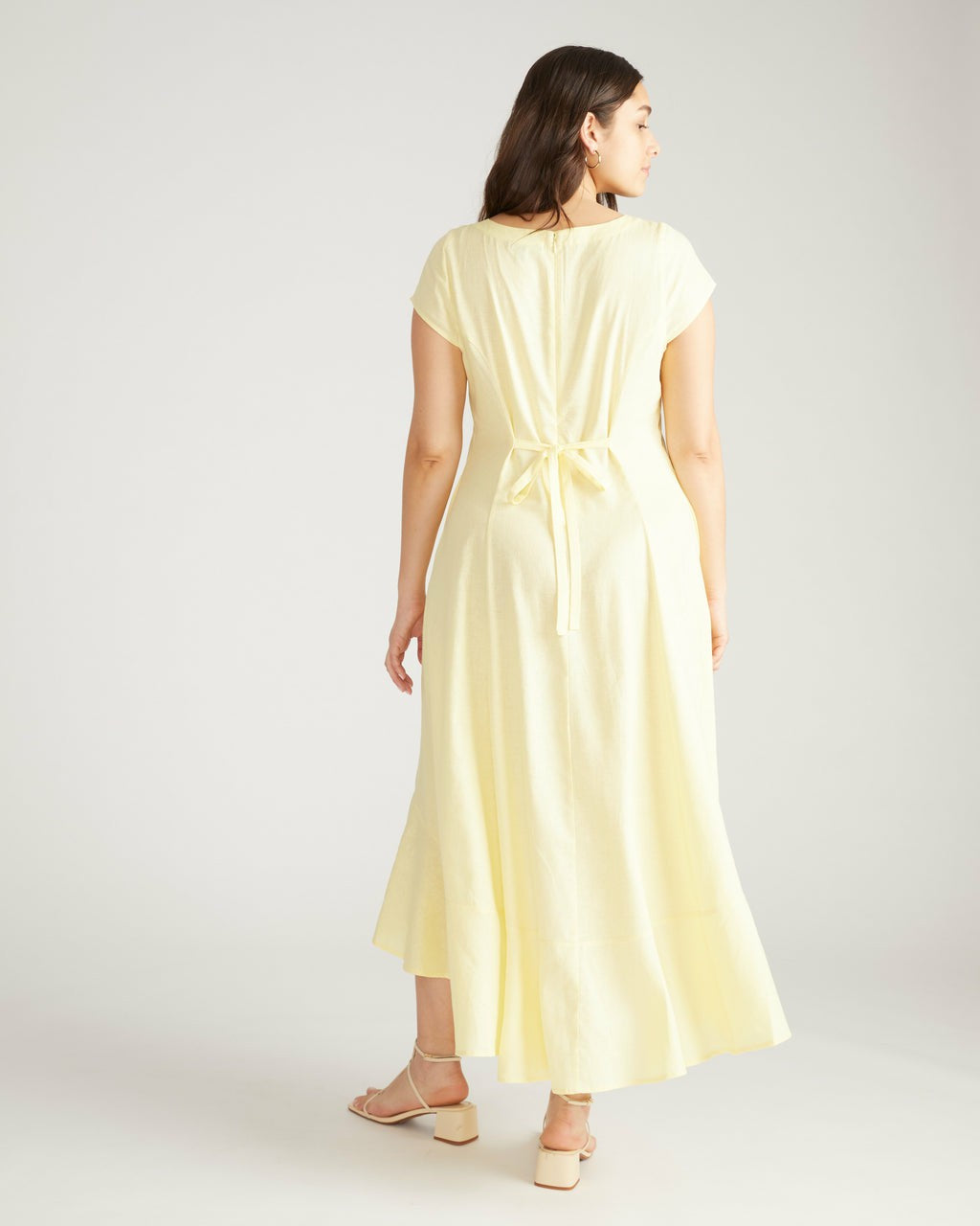 Sunset Linen Blend Flounce Dress - Twinkle | Universal Standard