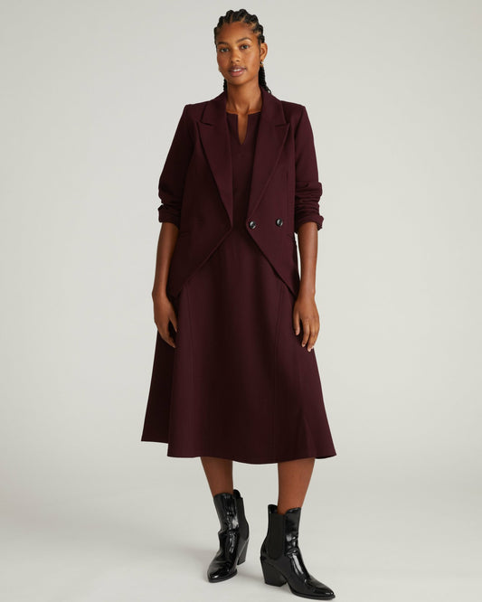 Saskia Ponte Dress - Black Cherry | Universal Standard