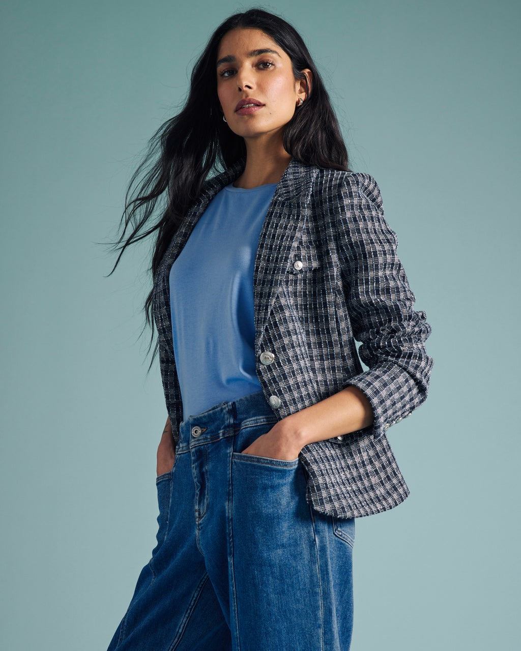 4 Pocket Ponte Blazer - French Tweed | Universal Standard