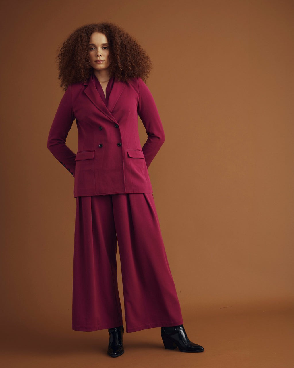 All Day Warren Double Breasted Blazer - Goji Berry | Universal Standard
