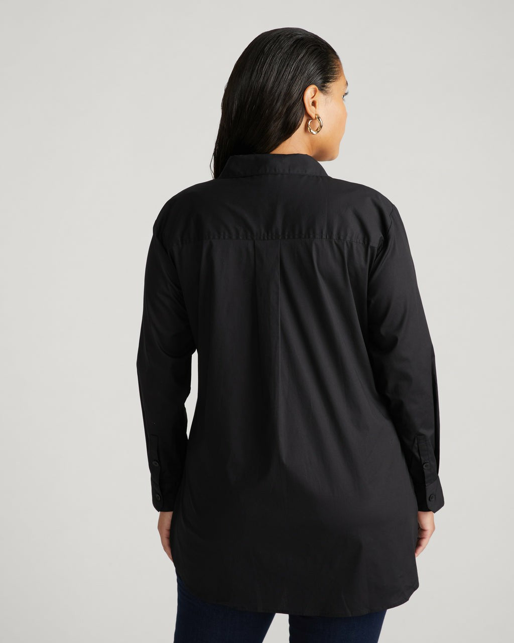 The Artist Poplin Shirt - Black | Universal Standard