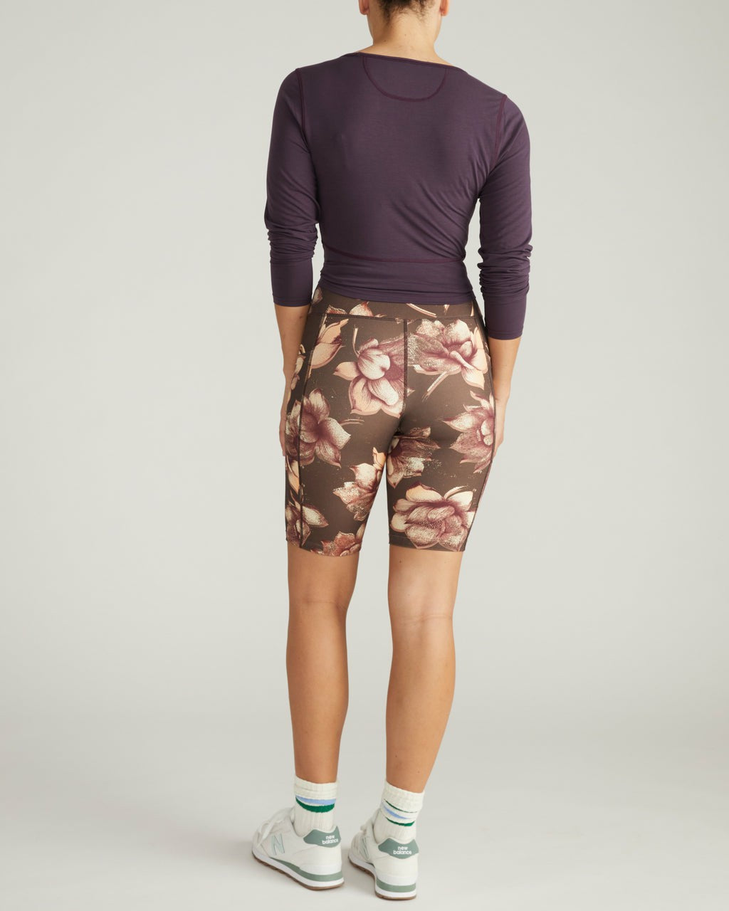 Next-to-Naked Bike Shorts - Lotus Print | Universal Standard