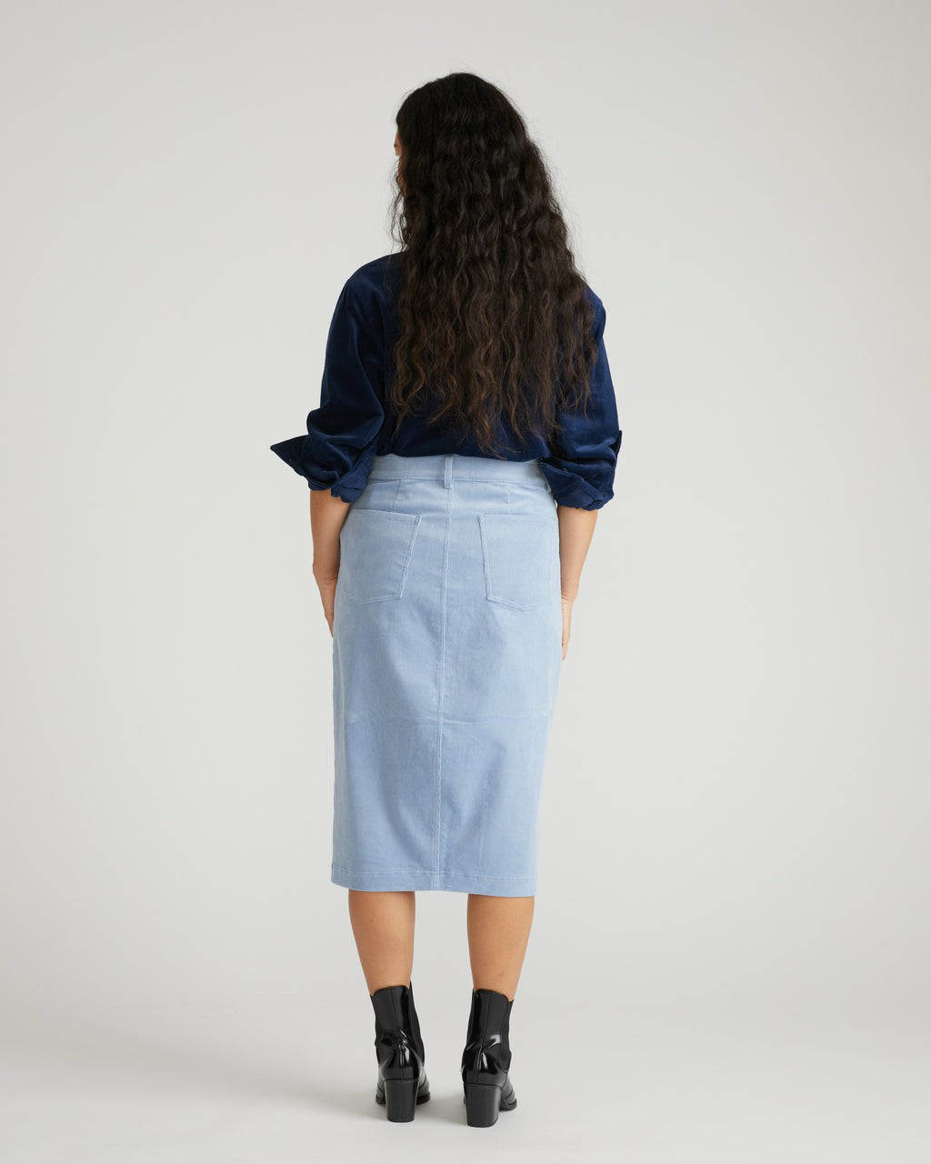 Suzi Corduroy Skirt - Washed Rain | Universal Standard