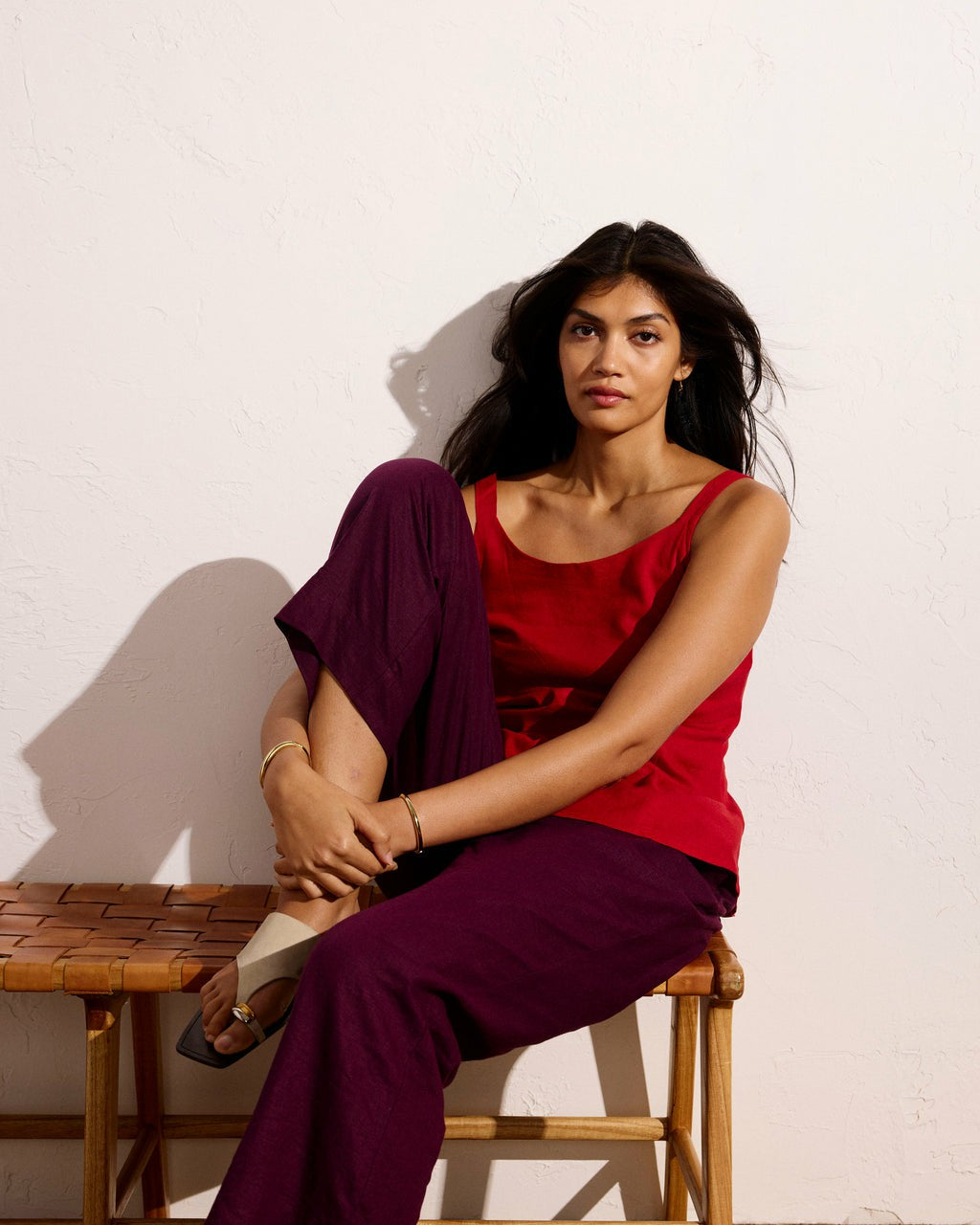Iris Linen Blend Easy Pull-On Pants - Acai | Universal Standard