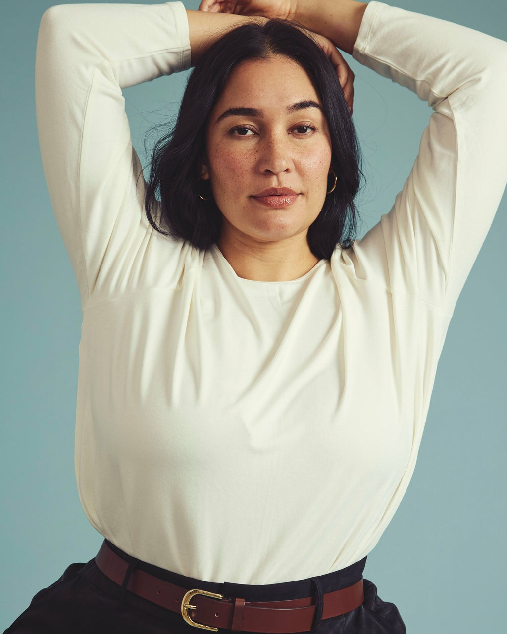 Joan Liquid Jersey Long Sleeve Top - White | Universal Standard