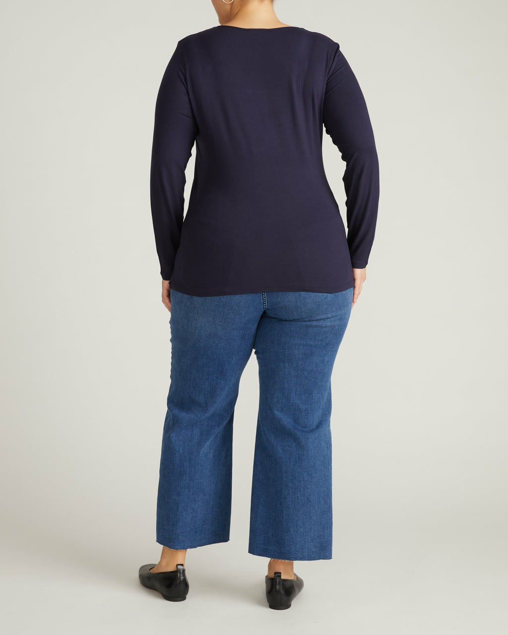 Agatha Liquid Jersey Top - Midnight | Universal Standard