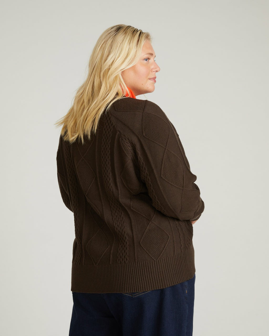 Cable Knit Cardigan - Espresso | Universal Standard