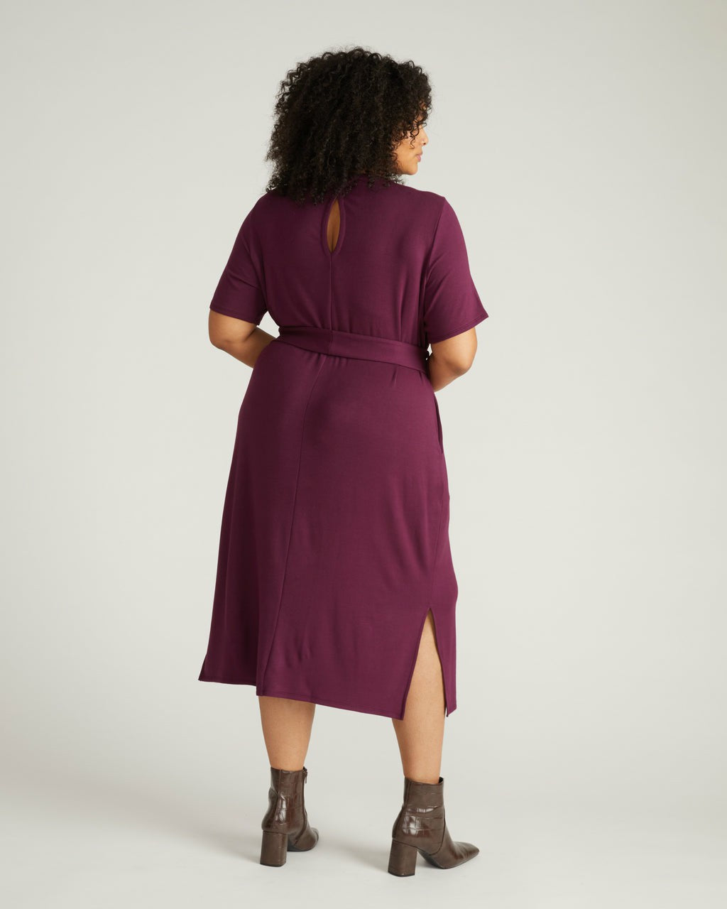 TravelKnit Belted Dress - Gamay | Universal Standard