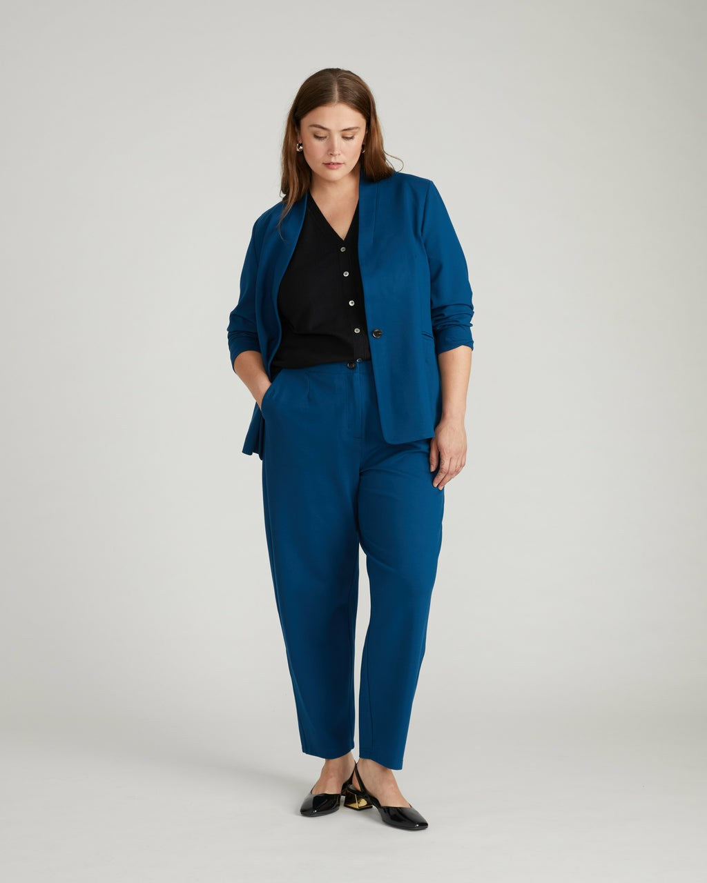 Audrey Tailored Ponte Pants - Deep Teal | Universal Standard