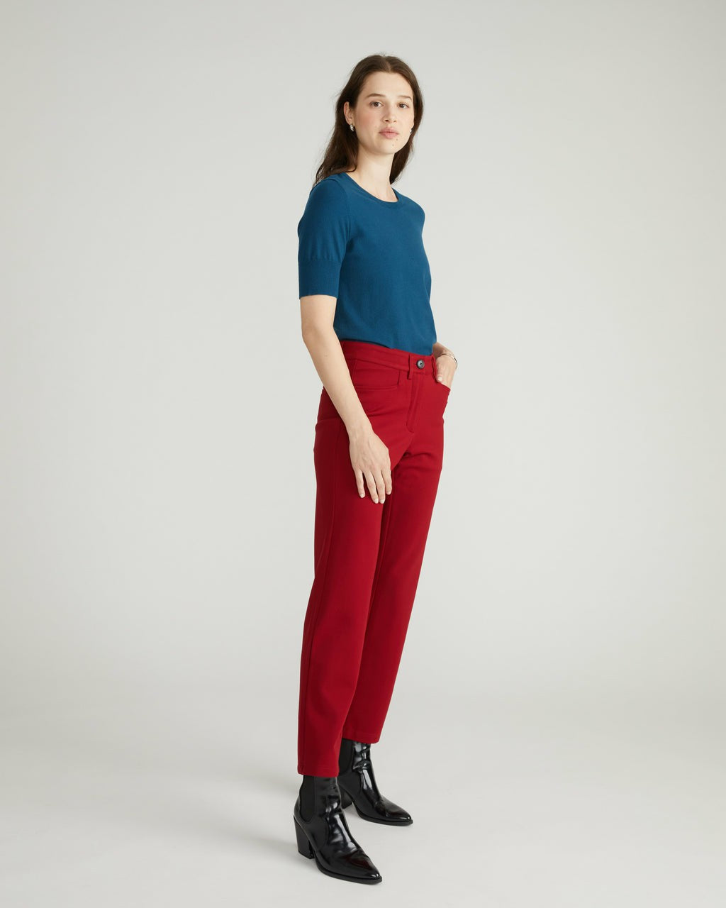 Long Cigarette Ponte Pants - Garnet | Universal Standard