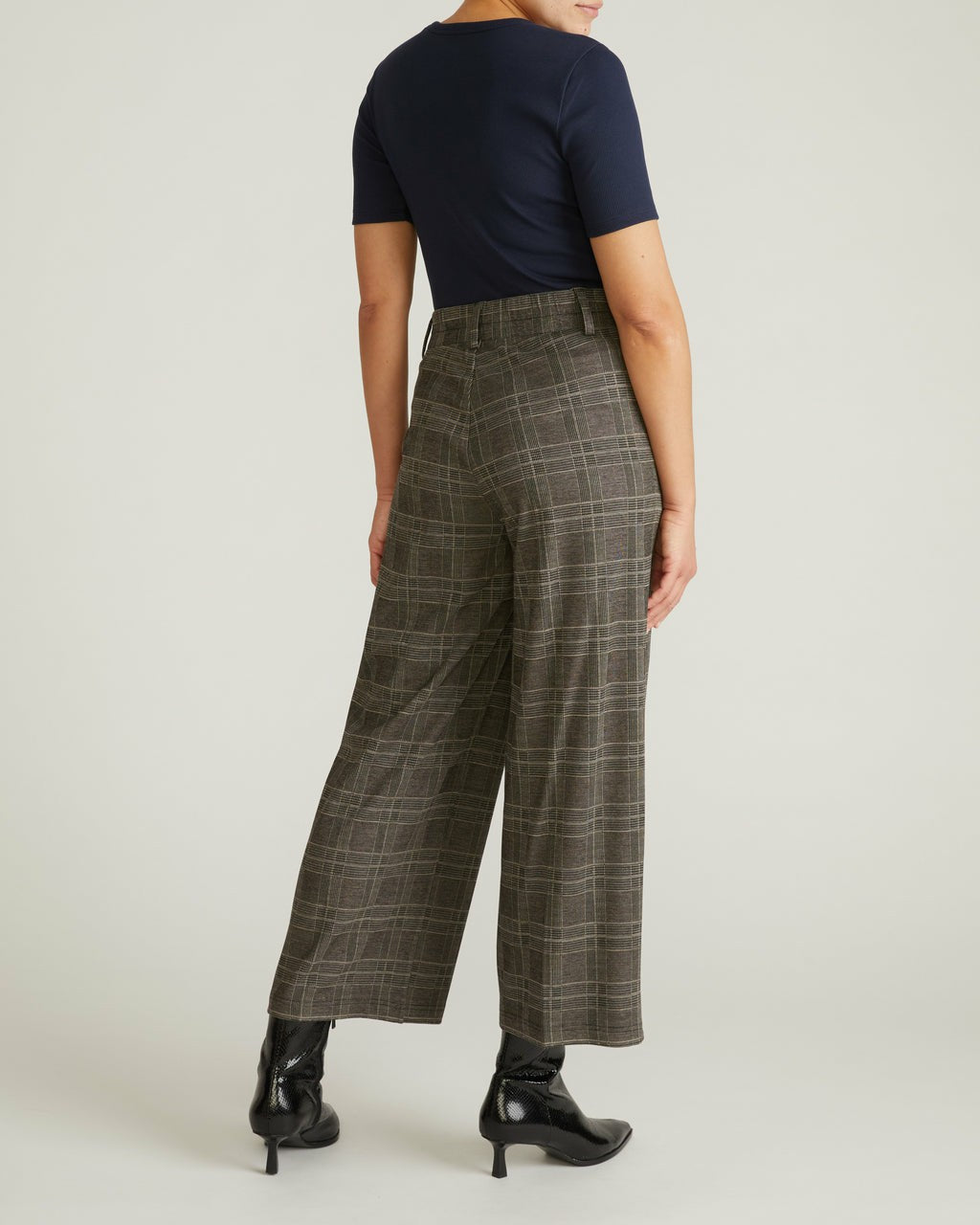 Cropped Wide Leg Ponte Pants - British Plaid | Universal Standard