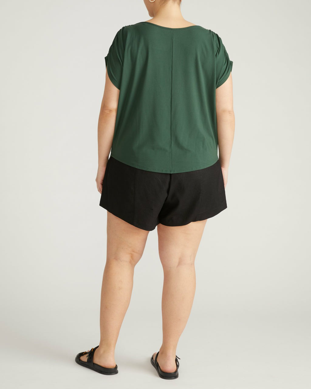 Helena Divine Jersey Gathered Tee - Conifer | Universal Standard