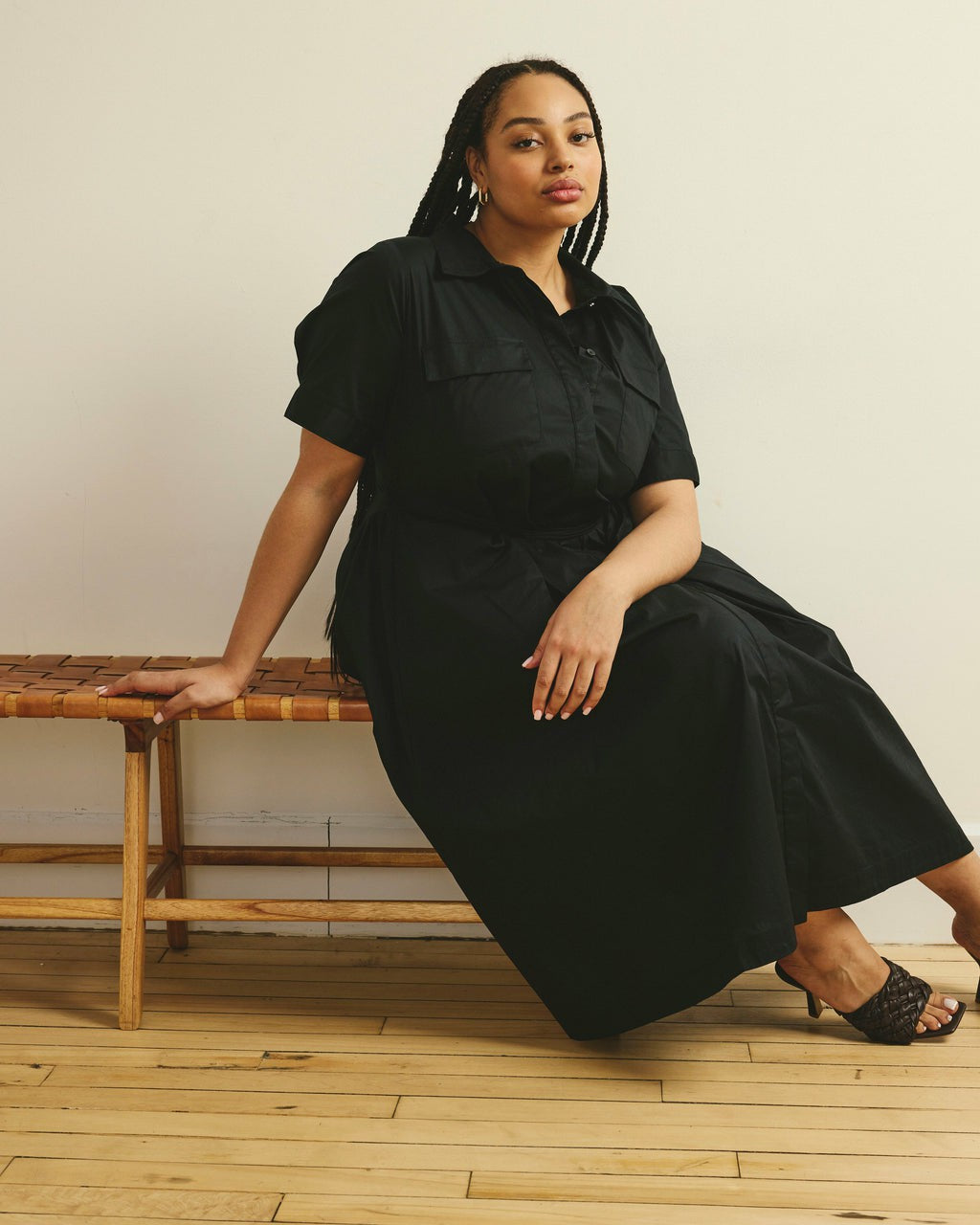 City Poplin Shirtdress - Black | Universal Standard