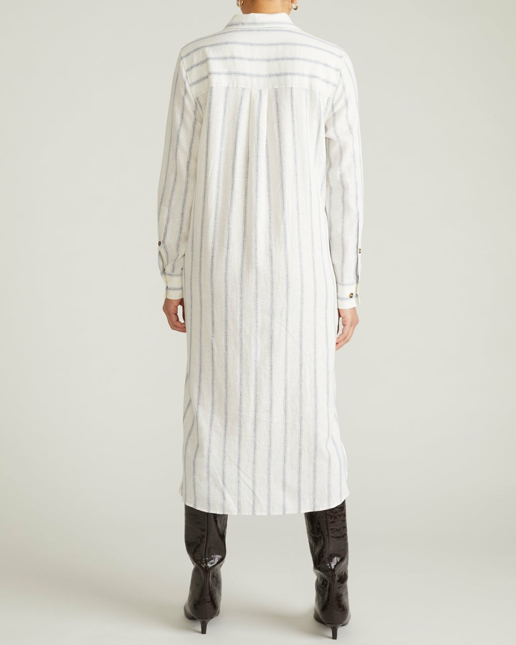 Odeon Linen Blend Shirtdress - Mayfair Stripe | Universal Standard