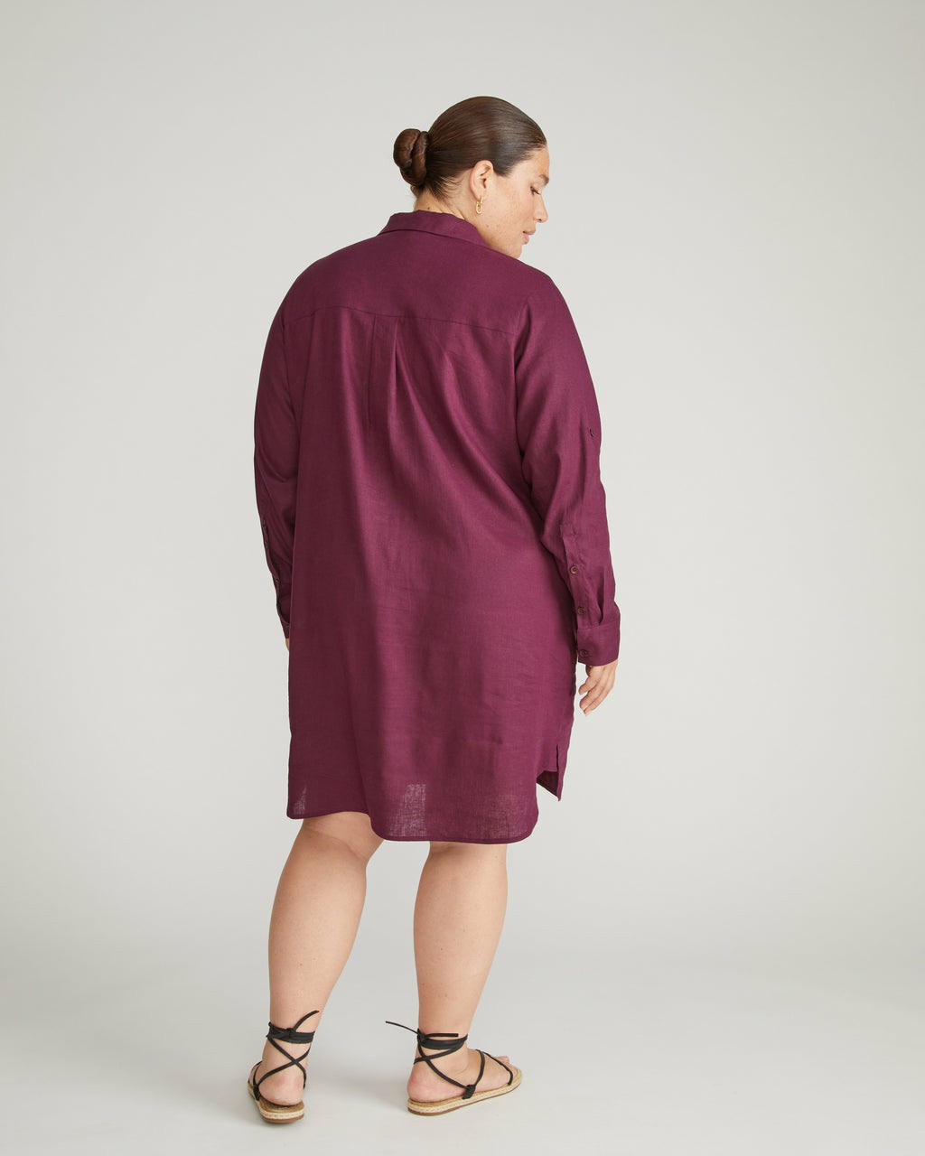 Linen Blend Rubicon Shirtdress - Acai | Universal Standard