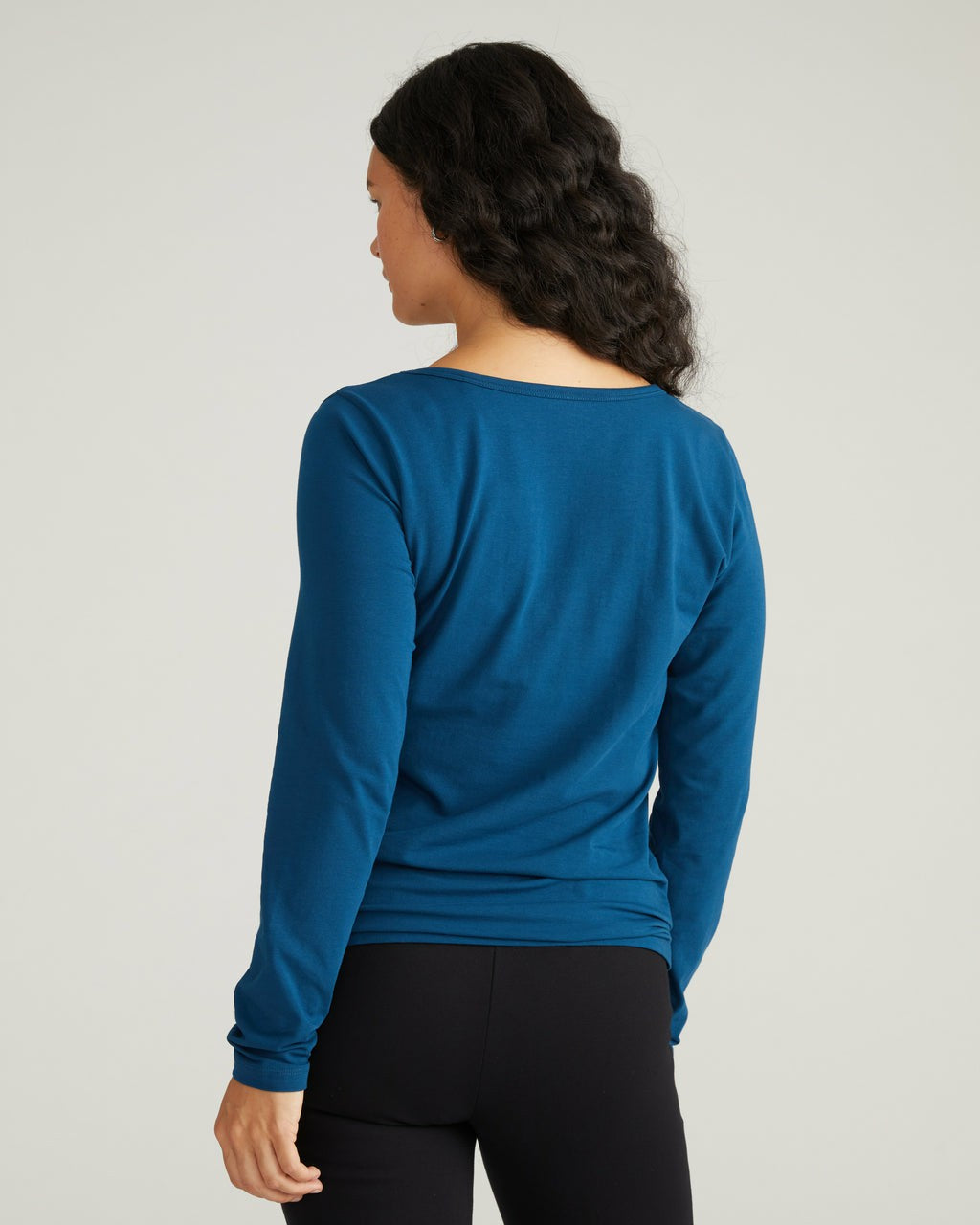 Long Sleeve Square Neck Tee - Deep Teal | Universal Standard