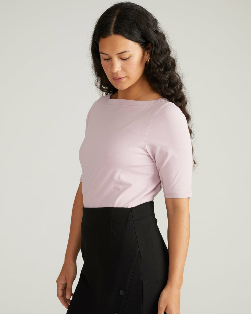 Bella Boatneck Tee - Pale Mauve | Universal Standard