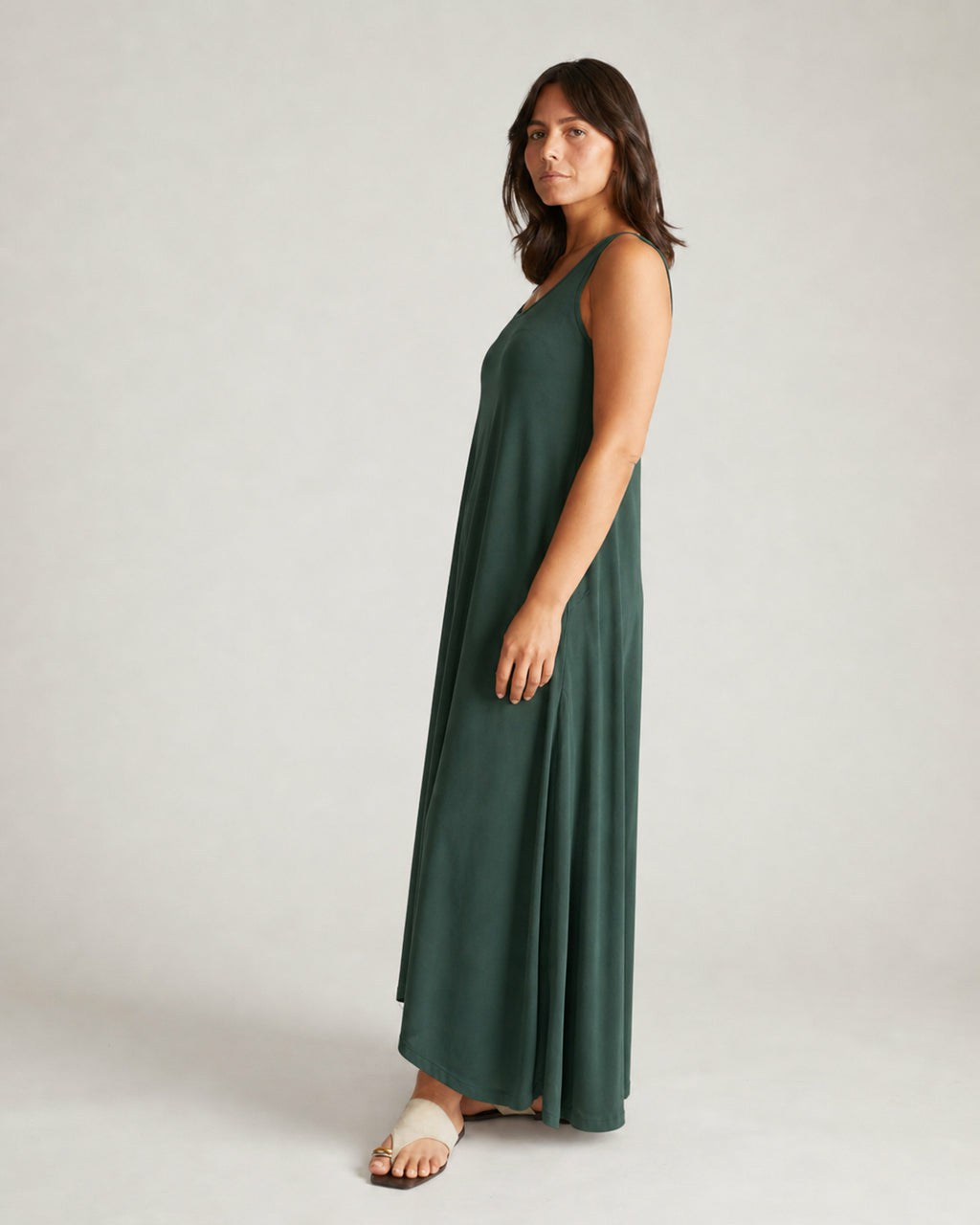 Athena Divine Jersey Dress - Forest Green | Universal Standard