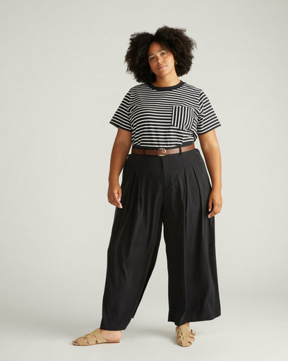 Palais Cooling Cupro Wide Leg Pant - Black | Universal Standard