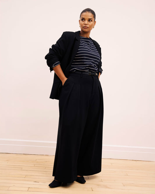 Palais Wide Leg Ponte Pants - Black | Universal Standard