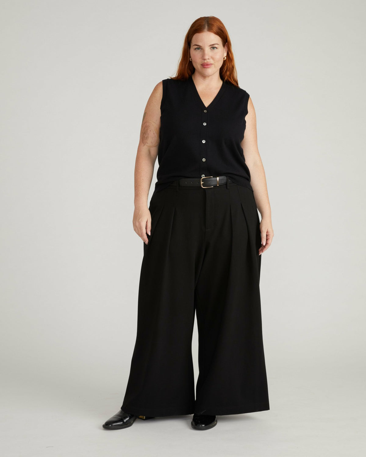 Palais Wide Leg Ponte Pants - Black | Universal Standard