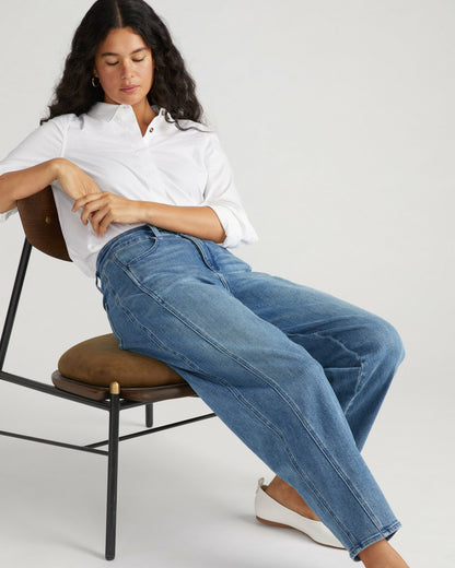 Dakota Twisted Leg Jeans - Montana Blue | Universal Standard