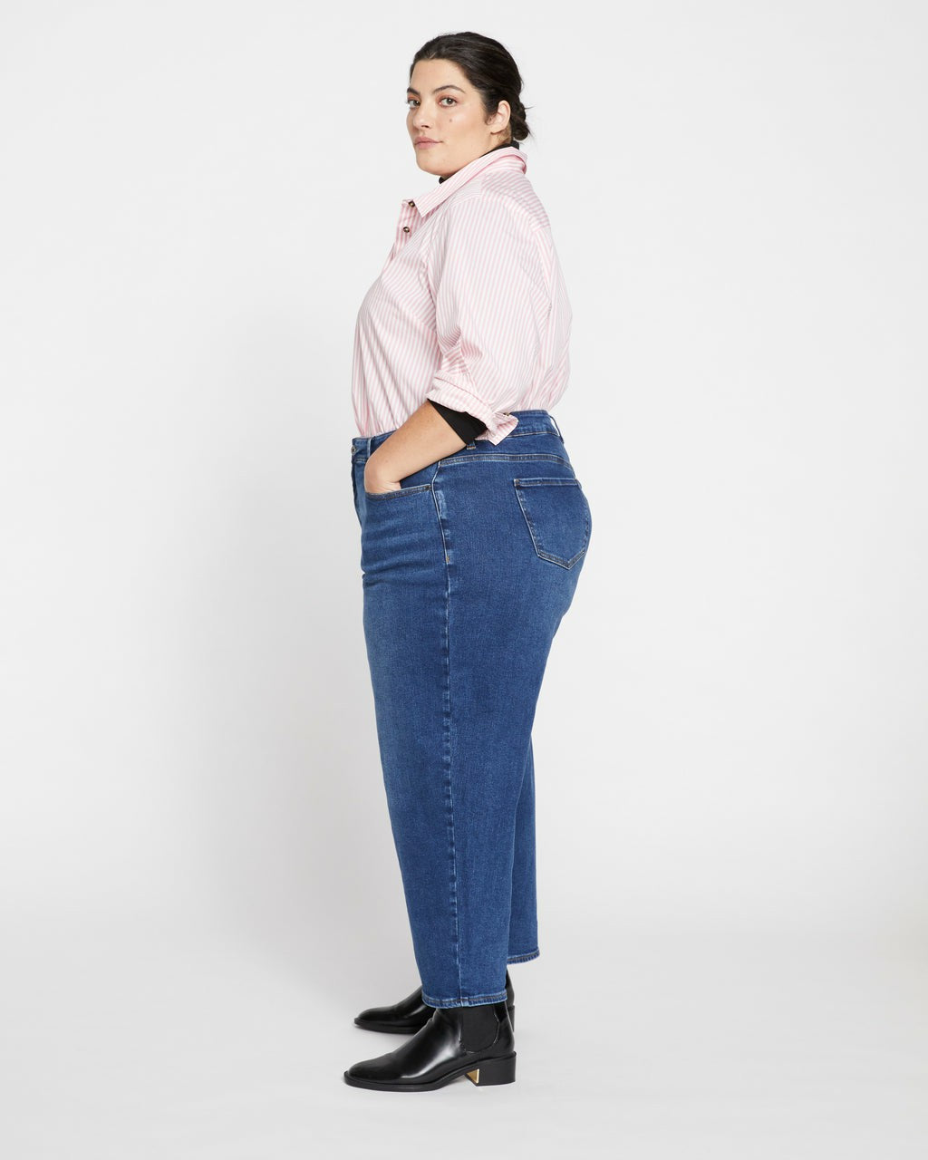 Lou High Rise Barrel Leg Jeans - Union City Blue | Universal Standard