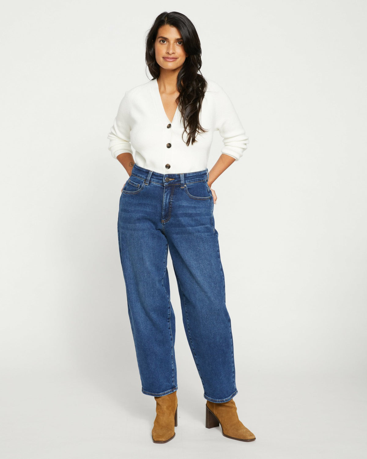 Lou High Rise Barrel Leg Jeans - Union City Blue | Universal Standard