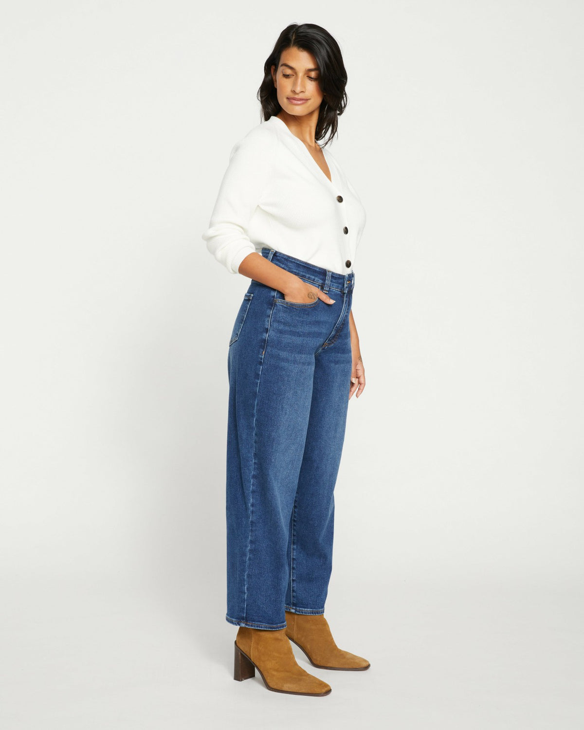 Lou High Rise Barrel Leg Jeans - Union City Blue | Universal Standard