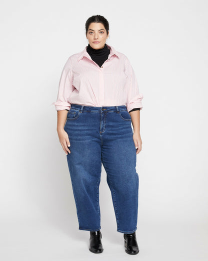 Lou High Rise Barrel Leg Jeans - Union City Blue | Universal Standard