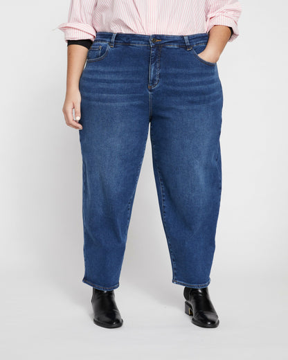 Lou High Rise Barrel Leg Jeans - Union City Blue | Universal Standard