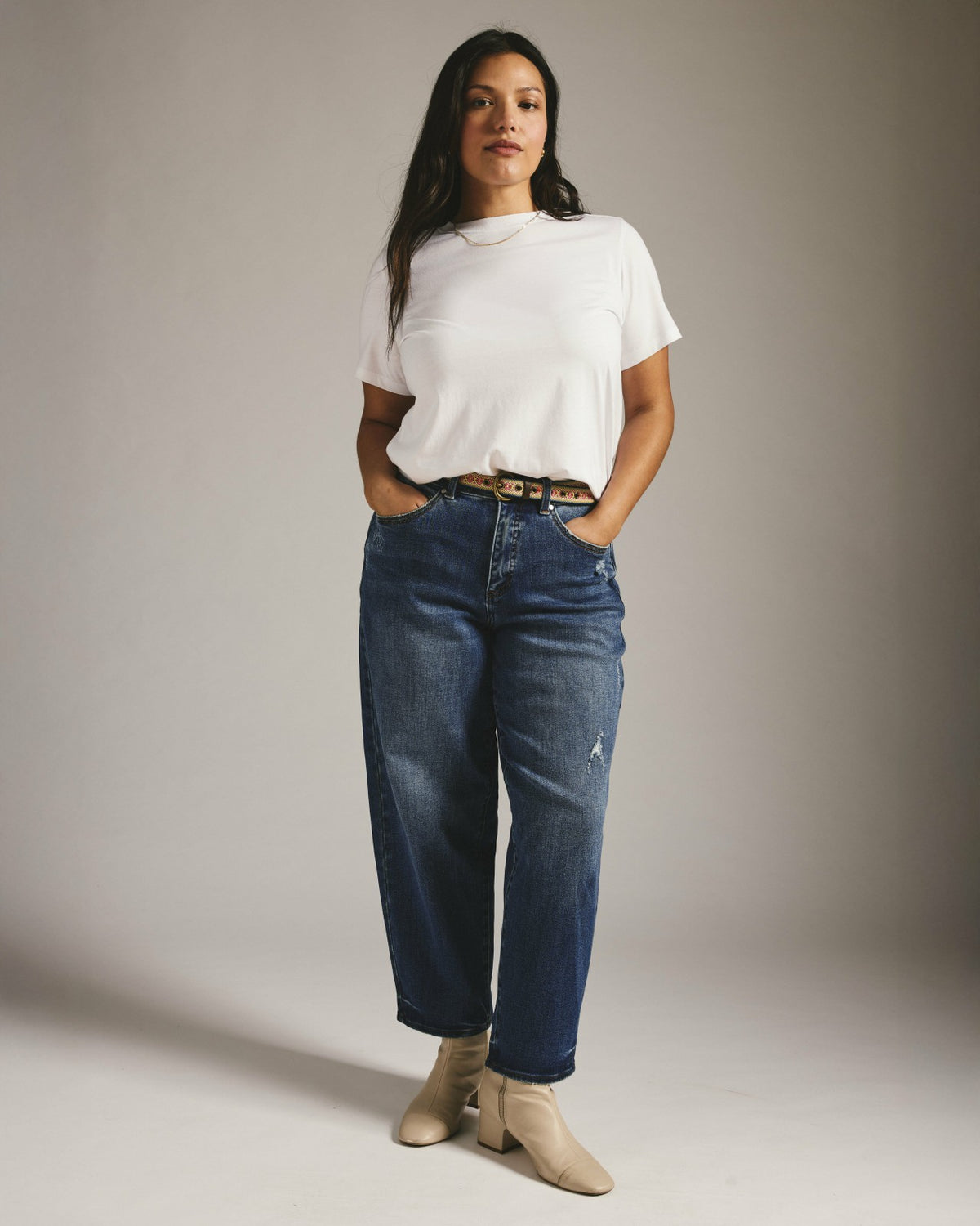 Lou High Rise Barrel Leg Jeans - Princeton Blue | Universal Standard