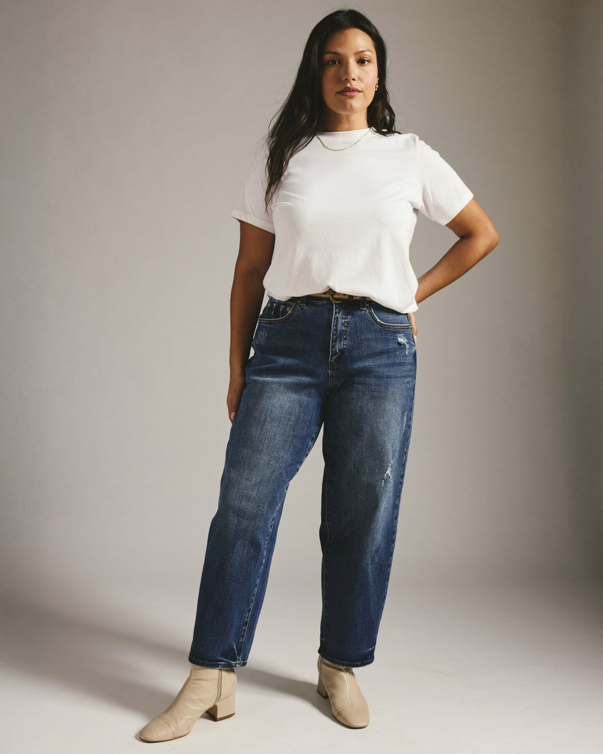 Lou High Rise Barrel Leg Jeans - Princeton Blue | Universal Standard